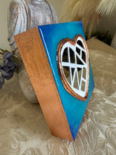 Load image into Gallery viewer, Turquoise Blue and Copper Mirror Mosaic
