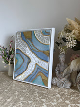 Load image into Gallery viewer, Blue and Gold Mirror Geode