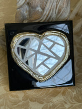 Load image into Gallery viewer, Black and Gold Resin Mosaic Heart