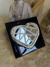 Load image into Gallery viewer, Black and Gold Resin Mosaic Heart