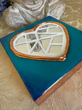 Load image into Gallery viewer, Turquoise Blue and Copper Mirror Mosaic