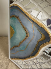 Load image into Gallery viewer, Blue and Gold Mirror Geode