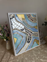 Load image into Gallery viewer, Blue and Gold Mirror Geode