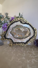 Load and play video in Gallery viewer, Large Freeform Resin Geode With Crackle Edge
