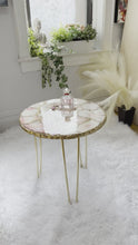 Load and play video in Gallery viewer, Pink Agate Side Table
