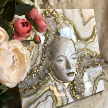 Load image into Gallery viewer, Crystal Goddess Wall Sculpture, Divine Feminine Art
