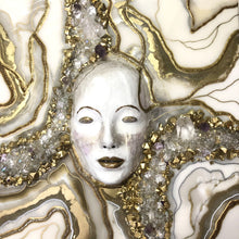 Load image into Gallery viewer, Crystal Goddess Wall Sculpture, Divine Feminine Art
